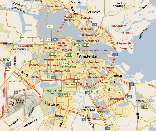Amsterdam metropolitan area map