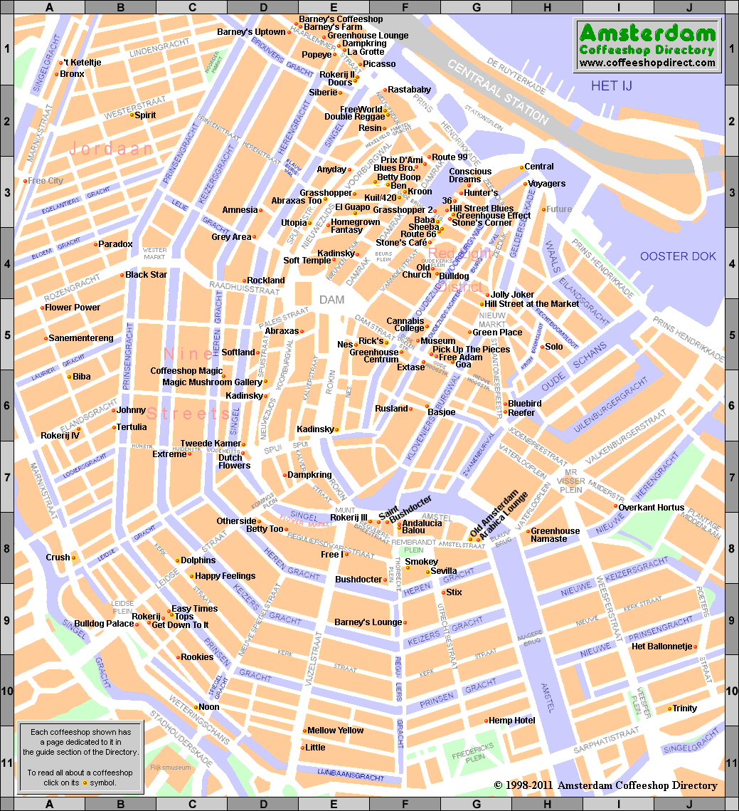 Amsterdam tourism map