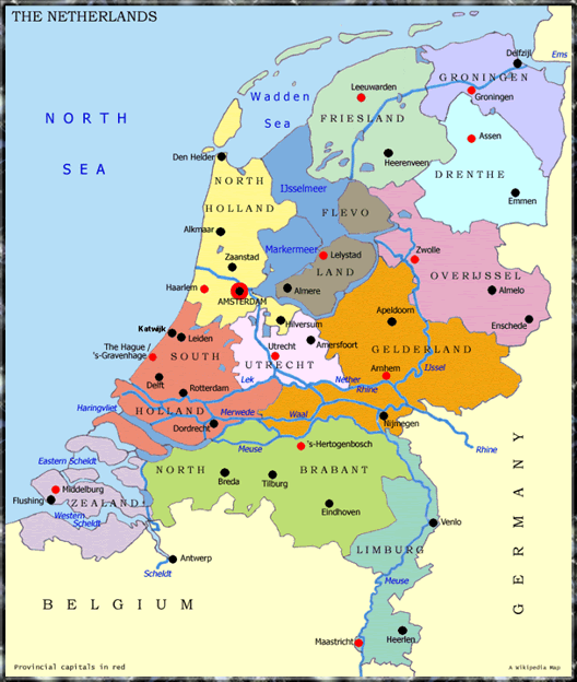 the Netherlands Netherlands map