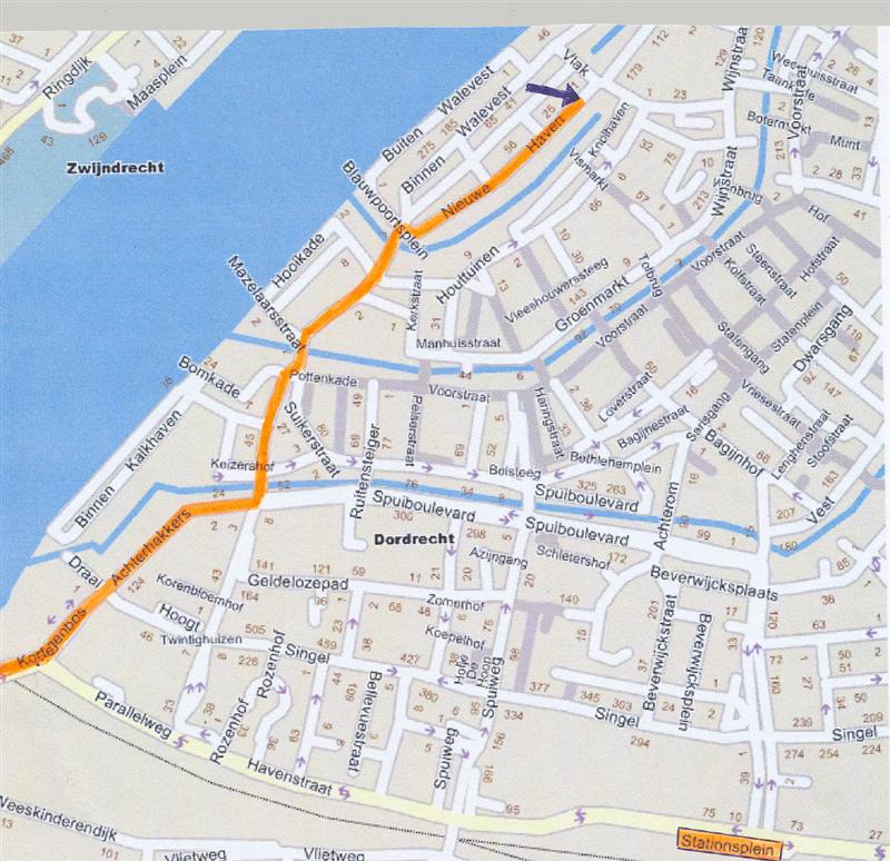 Dordrecht city center map