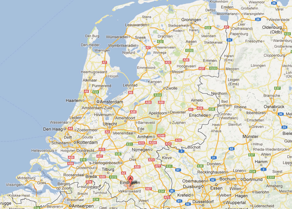 map of Eindhoven Netherlands