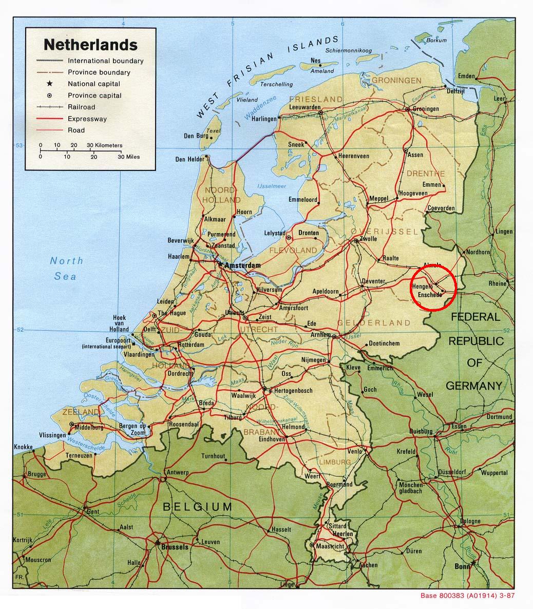 Enschede Netherlands Map
