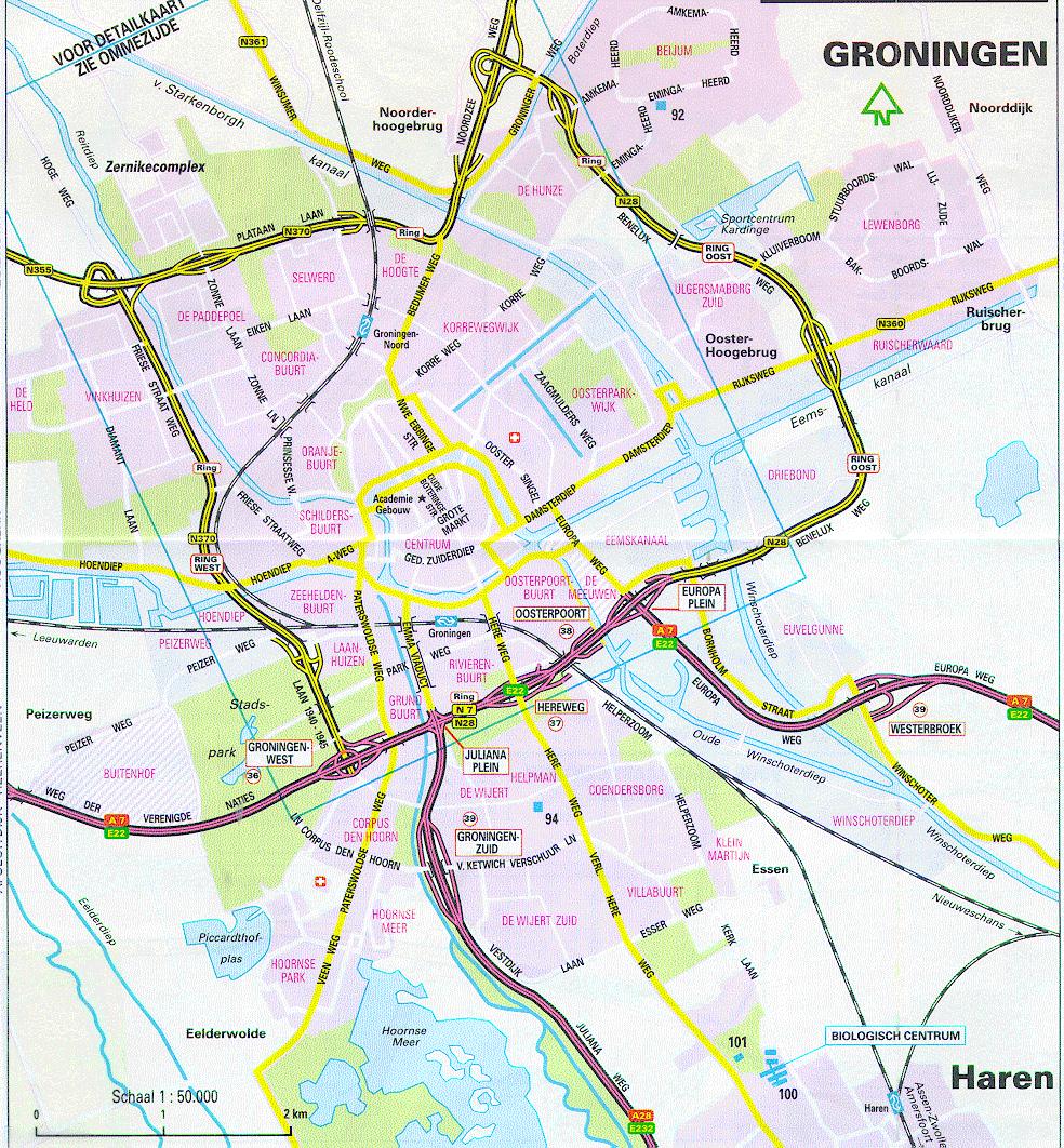 Groningen center map