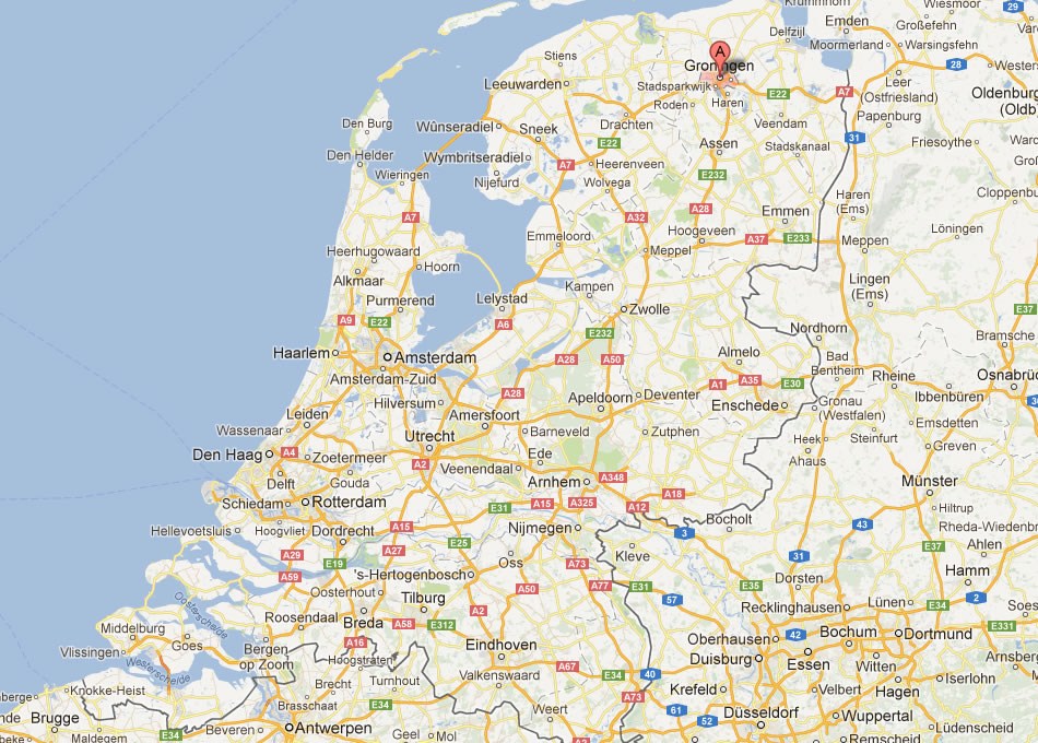 map of Groningen Netherlands