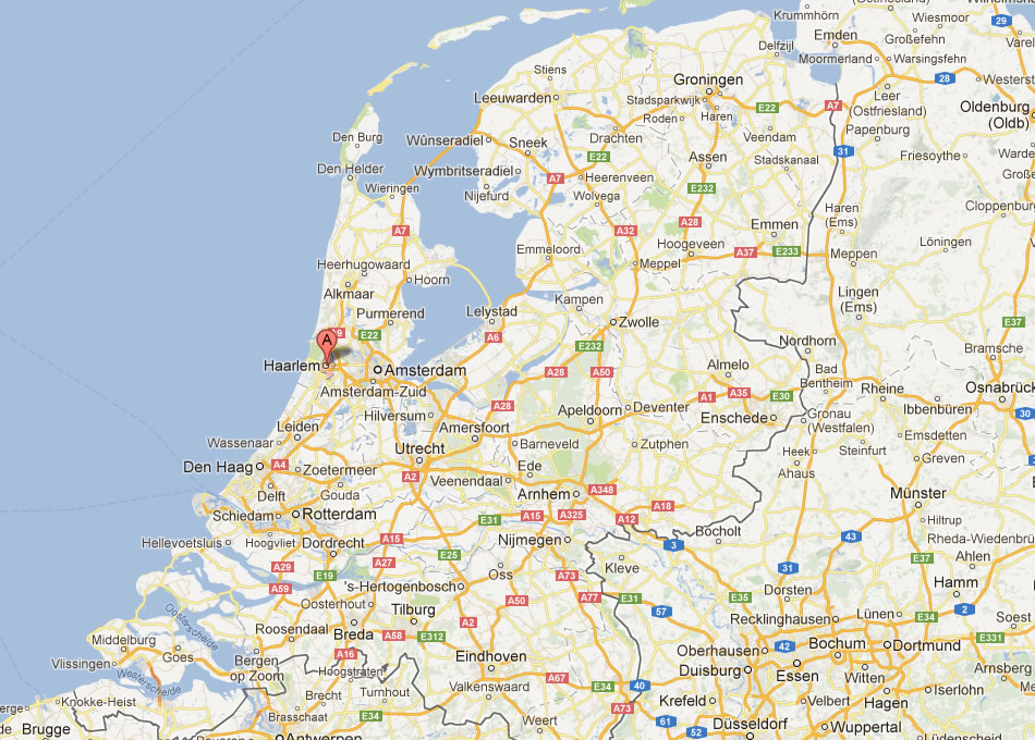map of Haarlem Netherlands