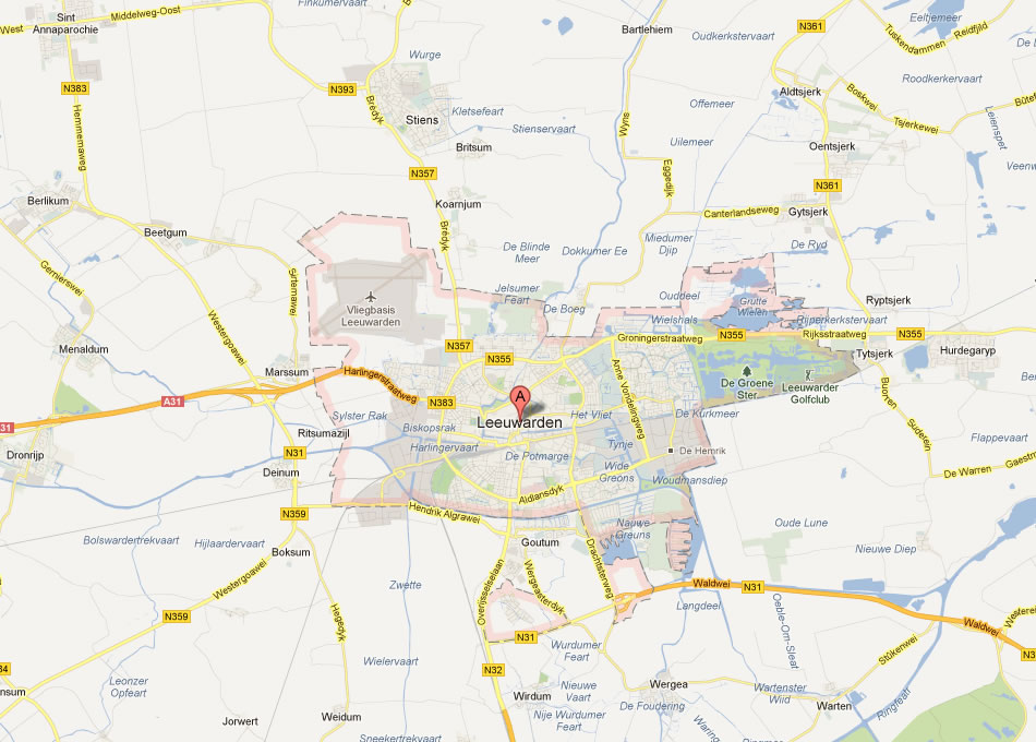 map of Leeuwarden