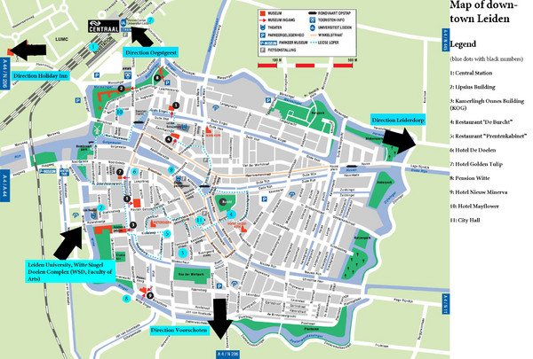 Leiden Tourist Map