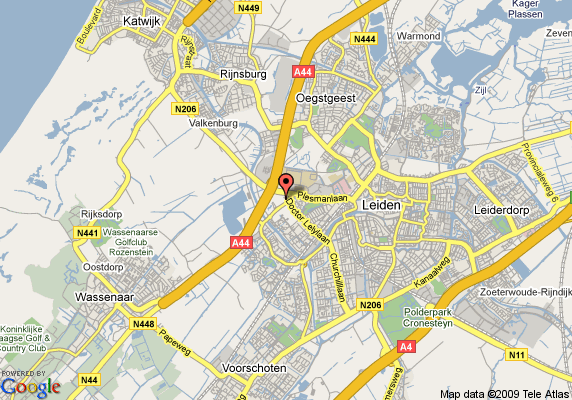 Leiden center map