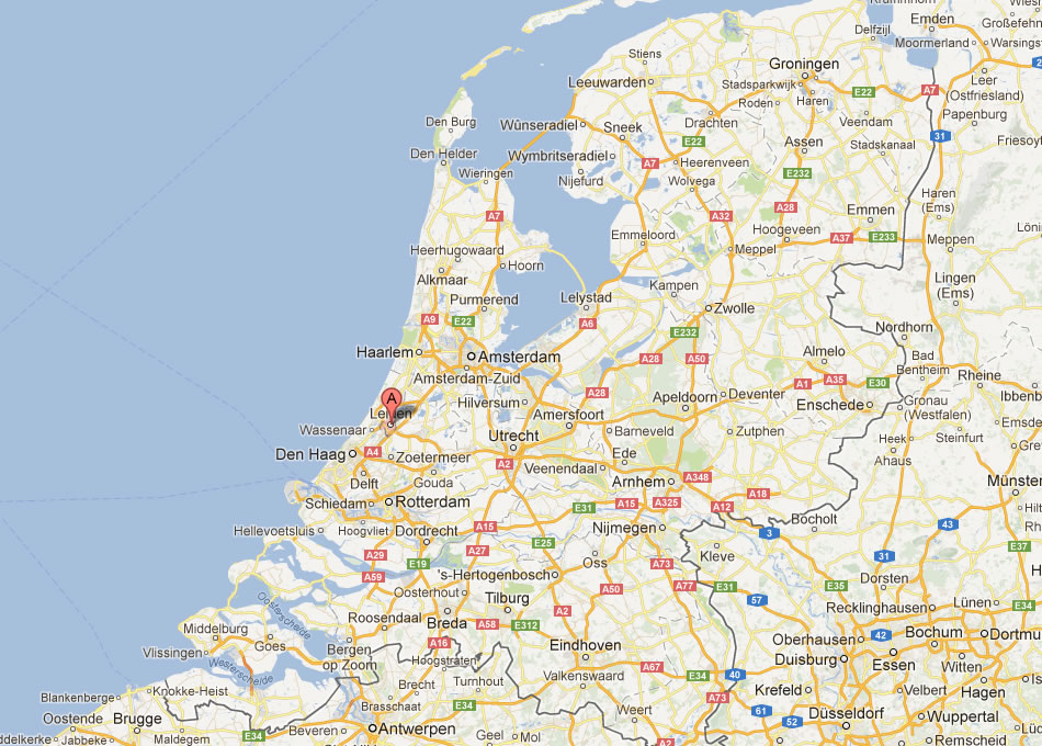 map of Leiden Netherlands