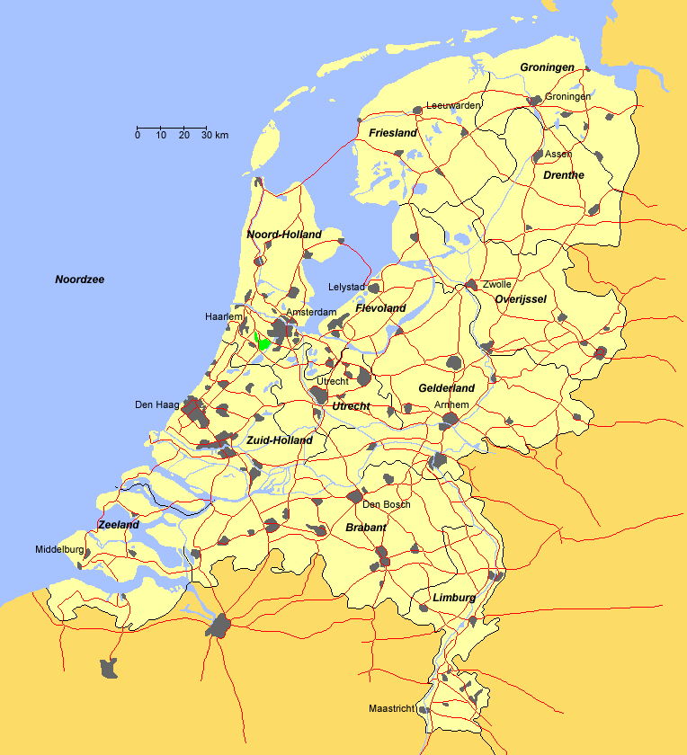 netherlands population map