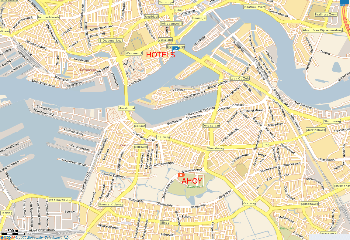 Rotterdam downtown map