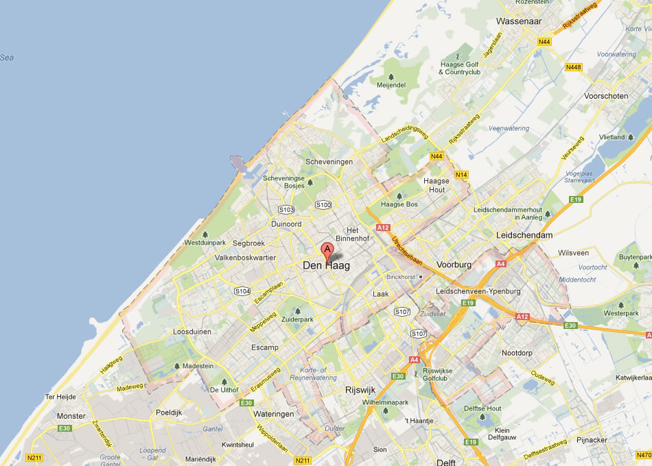 map of The Hague
