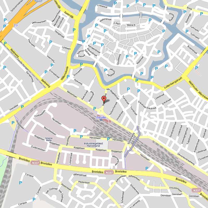 Zwolle center map