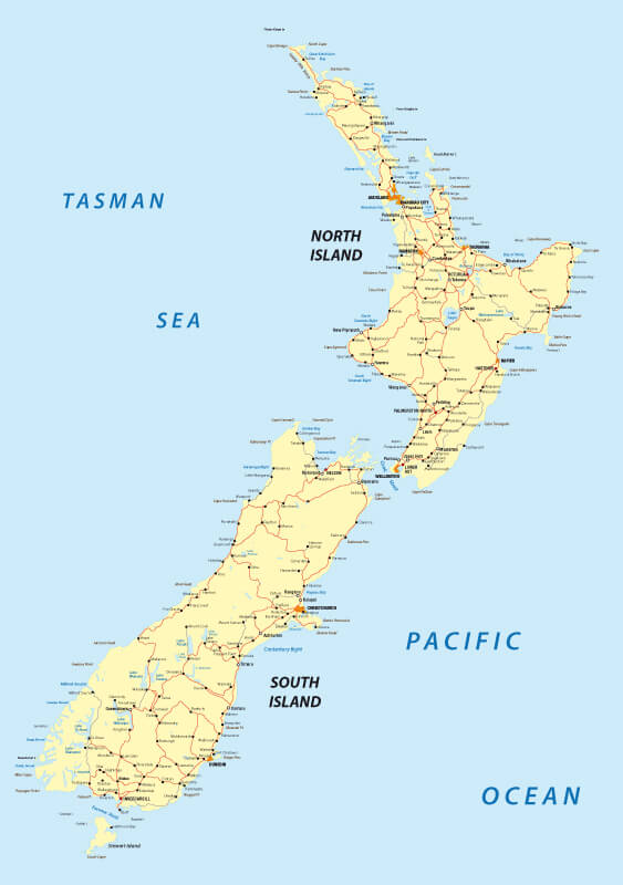 New Zealand Route Map