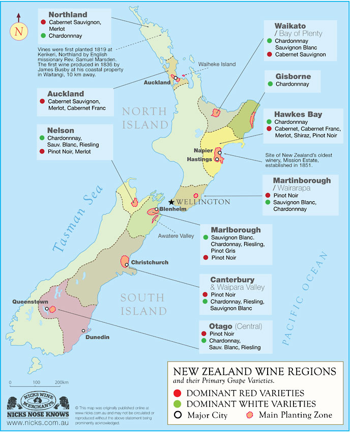 new zealand wine map