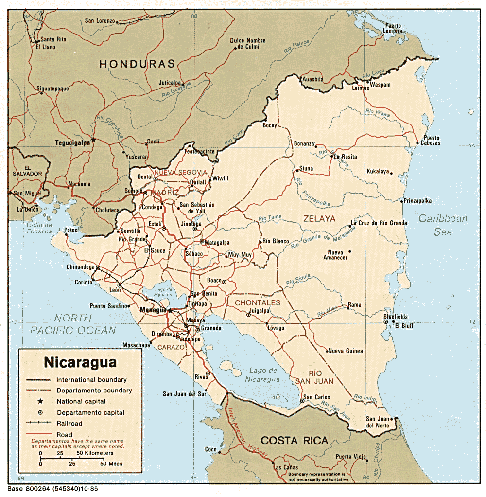 nicaragua maps