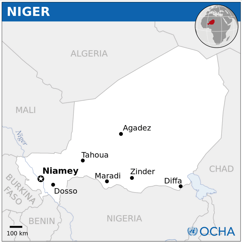 niger location map