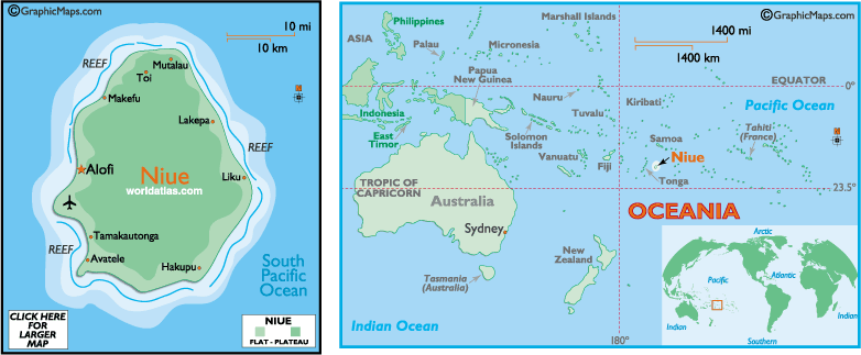 niue map oceania
