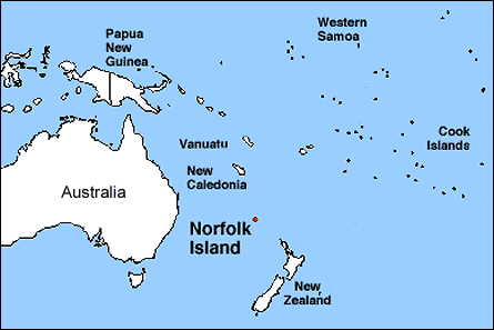 norfolk island australia map