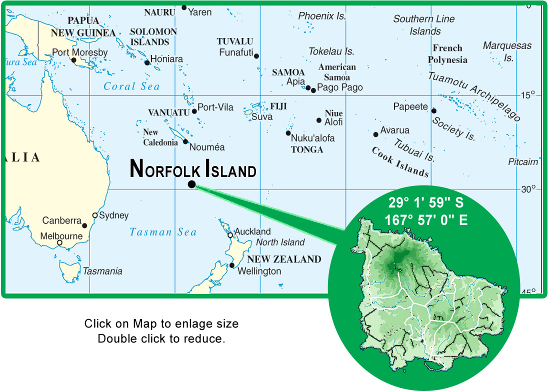 political map norfolk australia
