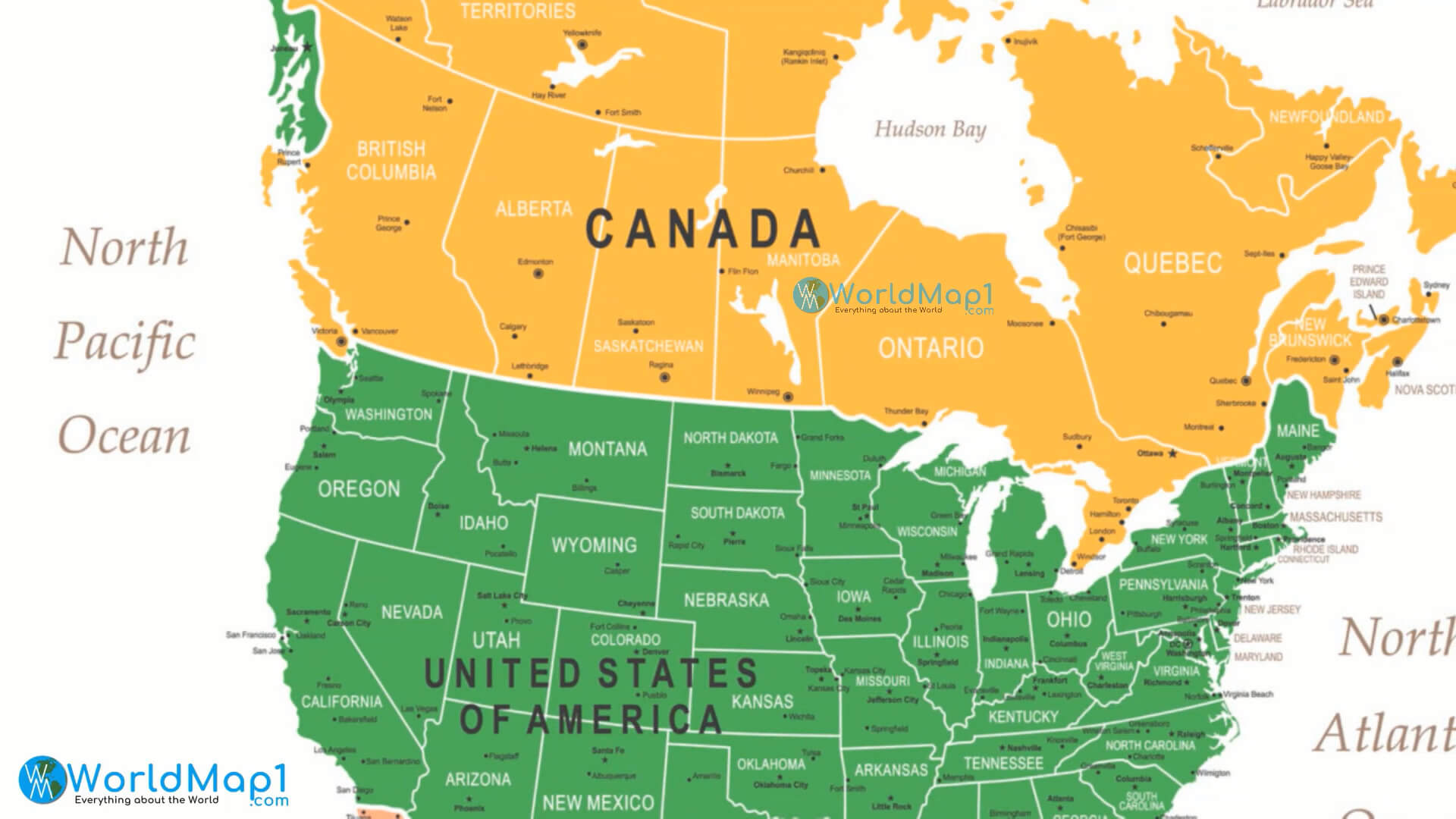 North America Maps and Countries Map 1