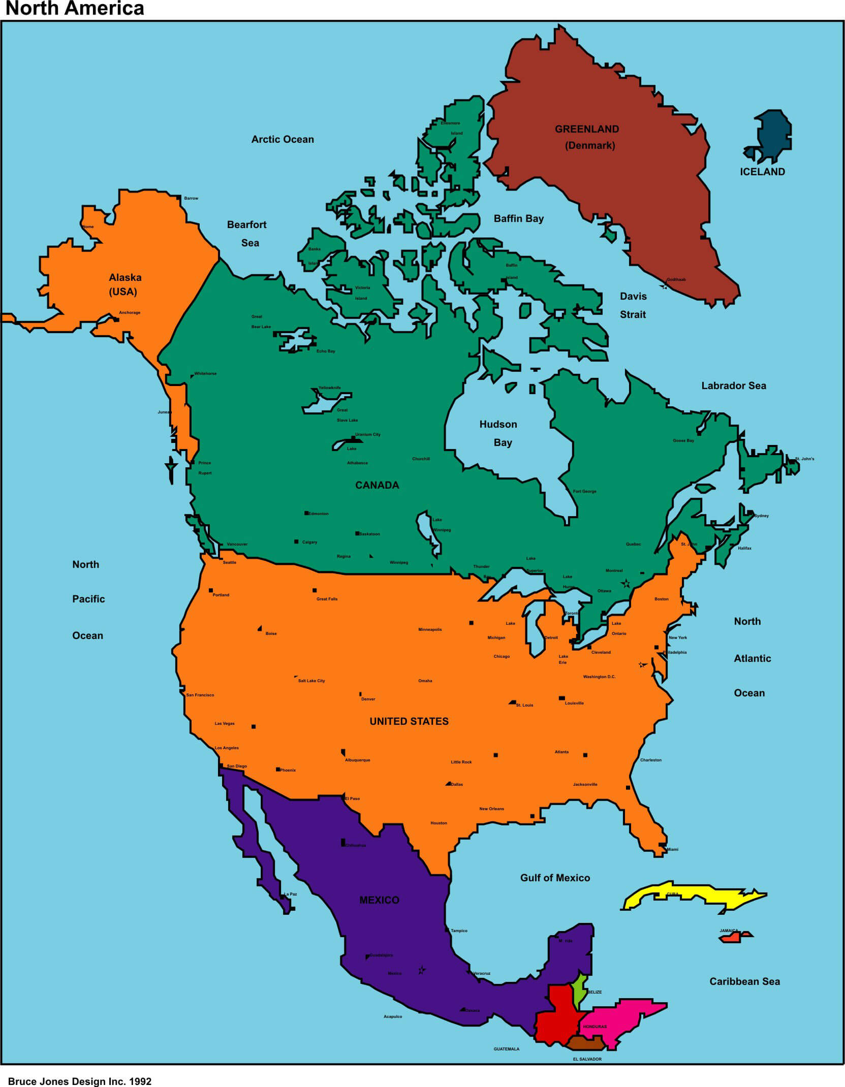 north america maps