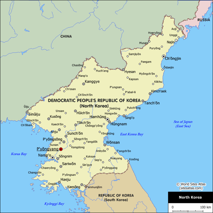 Покажи на карте северную корею. Северная Корея границы на карте. Северная Корея и КНДР на карте. Города КНДР на карте. Северная Корея политическая карта.