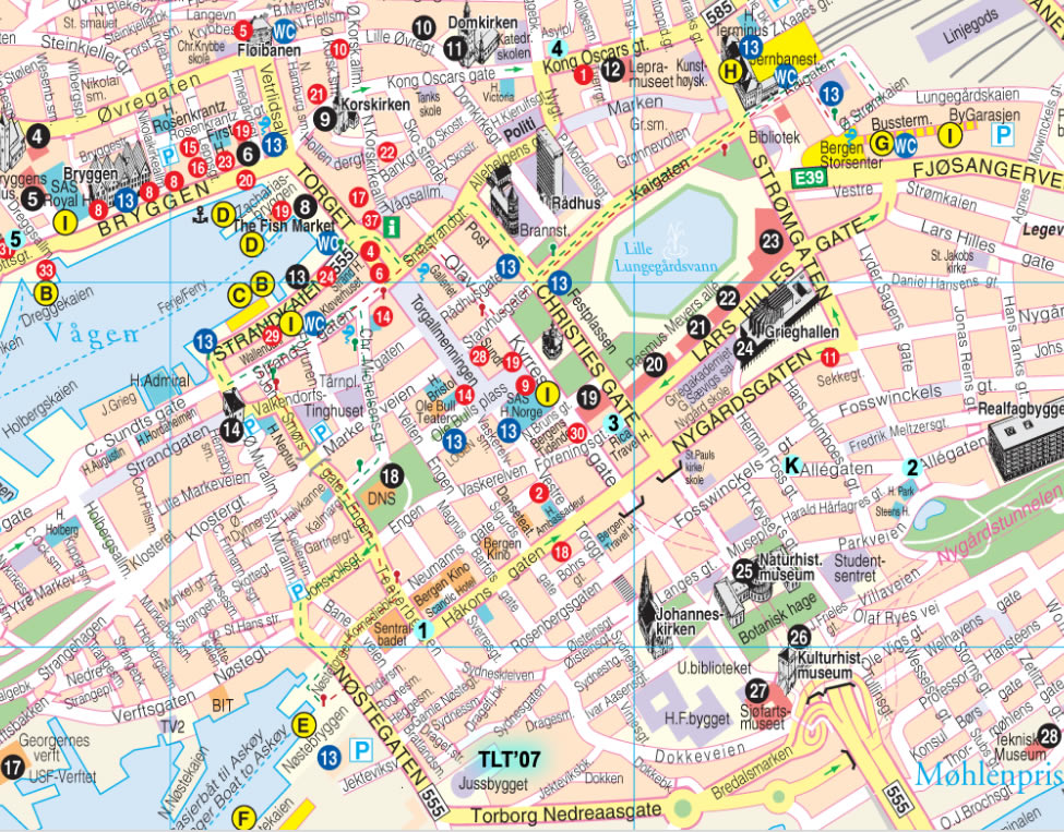 Bergen Map and Bergen Satellite Image