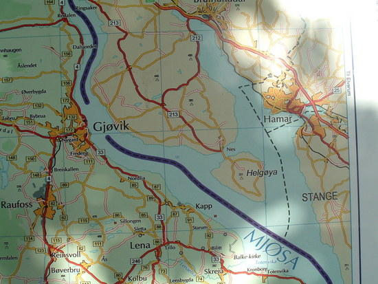 map of Gjovik