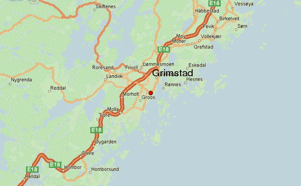 Grimstad driving map