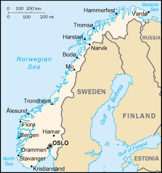 norway Larvik map