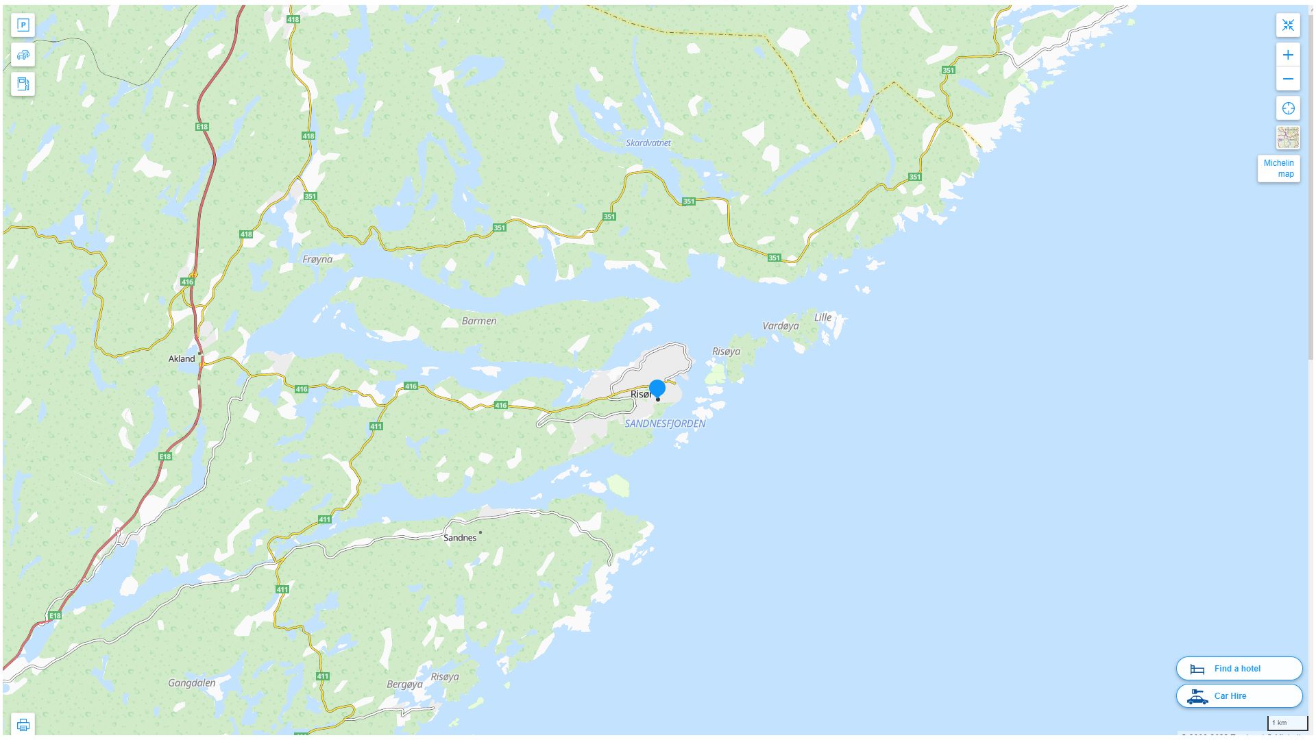 Risor Map and Risor Satellite Images