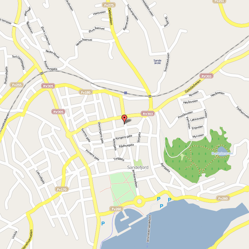 map of Sandefjord