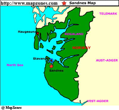 Sandnes province map