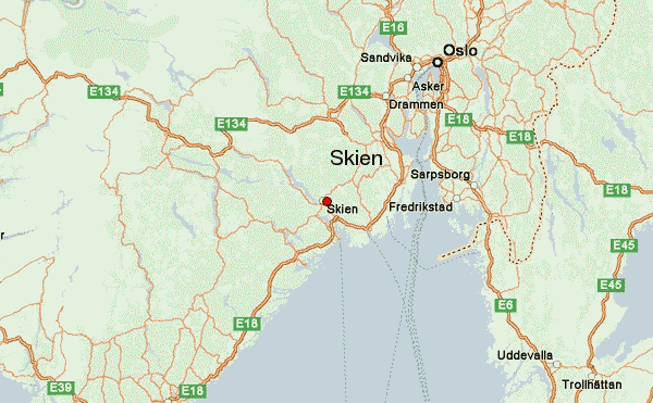 map of Skien
