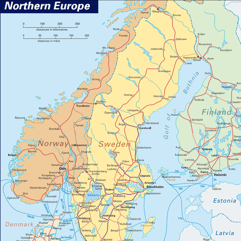 map norway Trondheim
