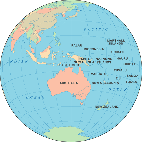 oceania map world