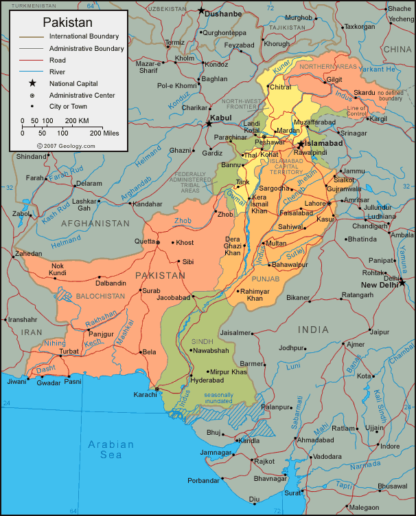 map of karachi pakistan