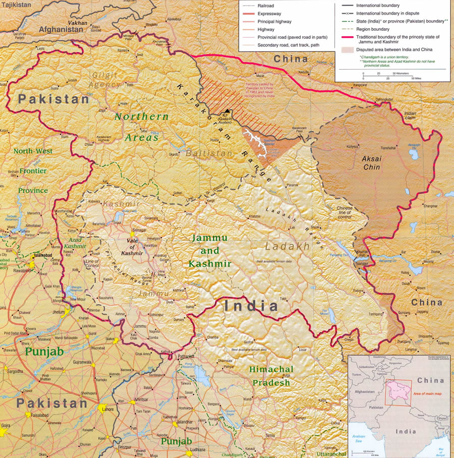 pakistan kashmir map