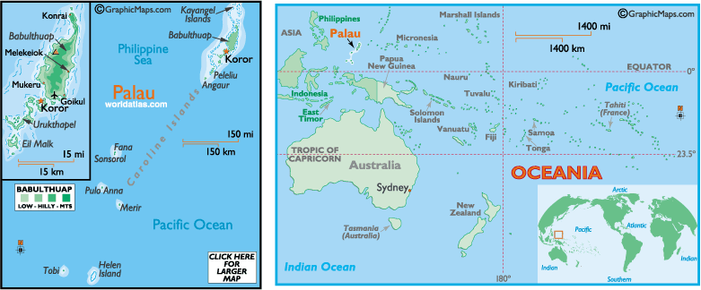 map of Palau