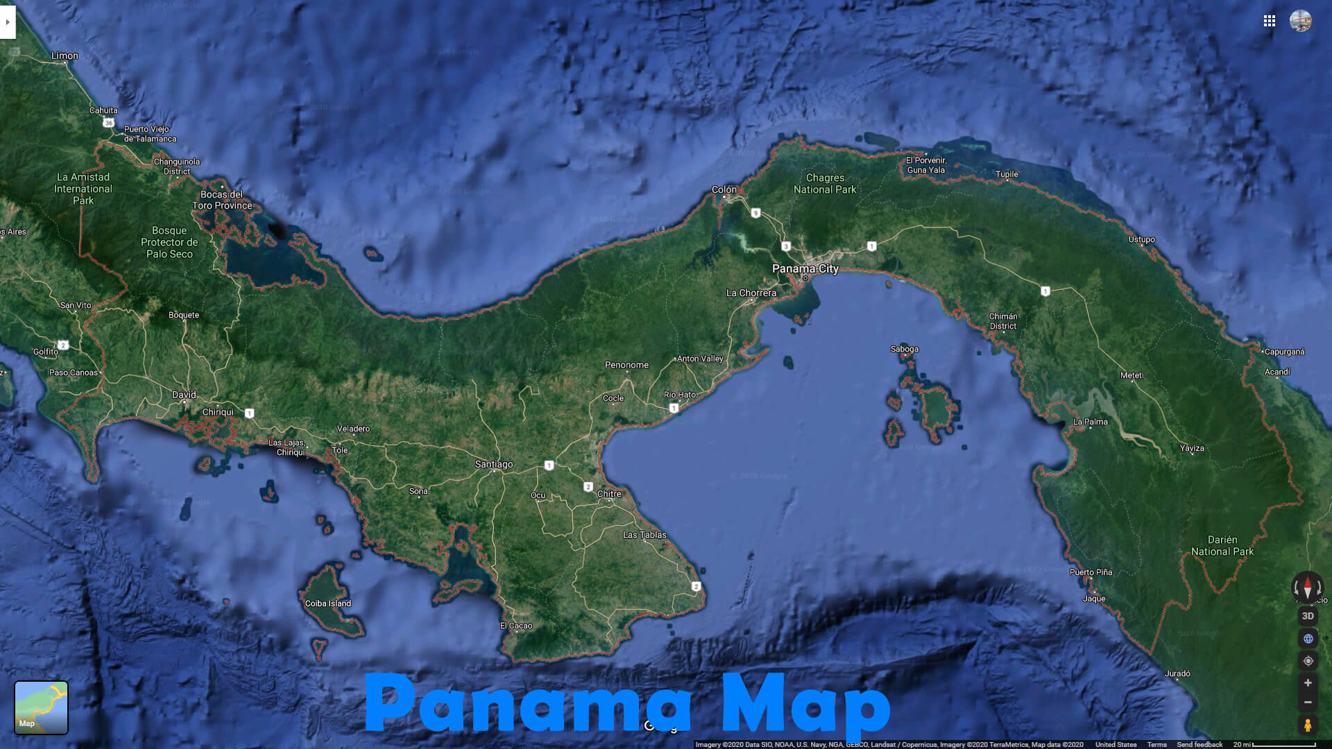 Panama Map and Panama Satellite - Panama%20Map