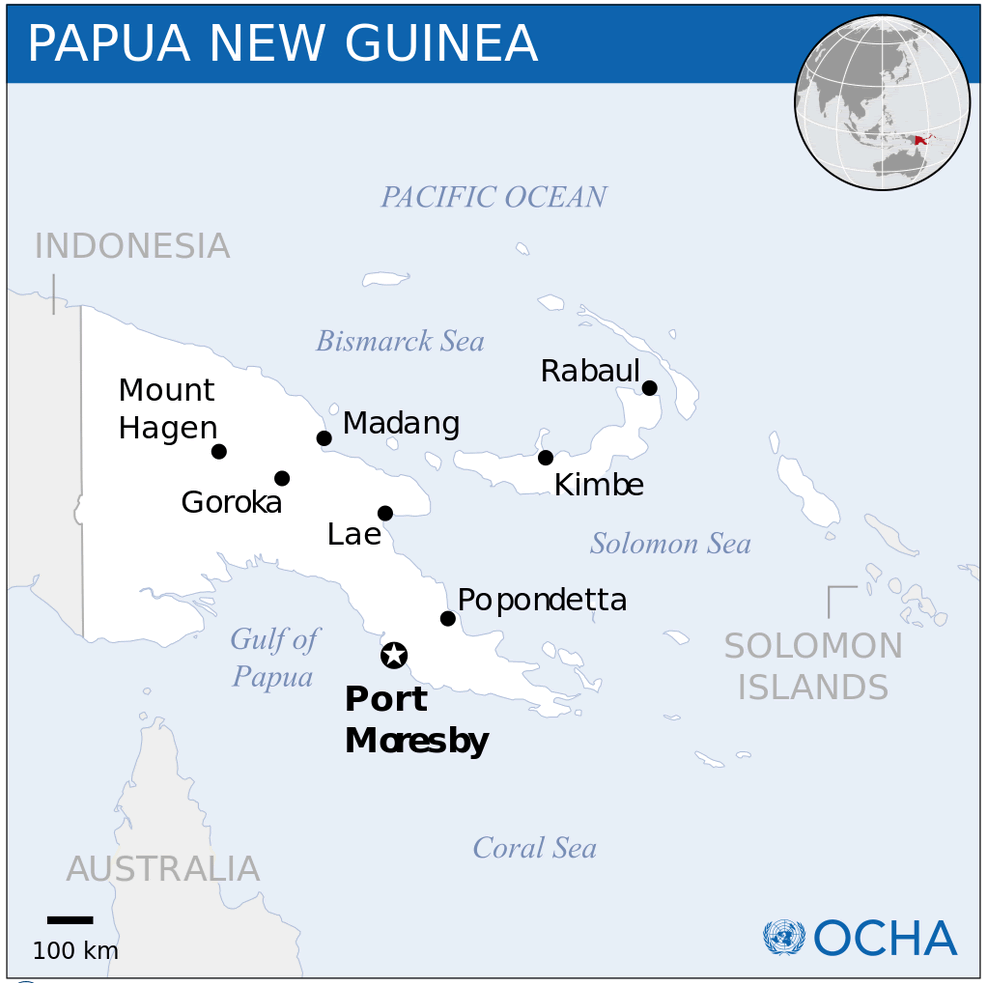 papua new guinea location map