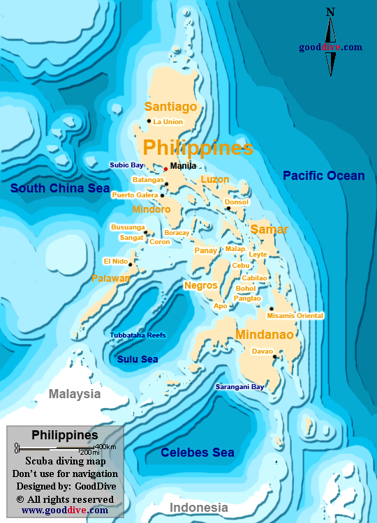 philippines diving map