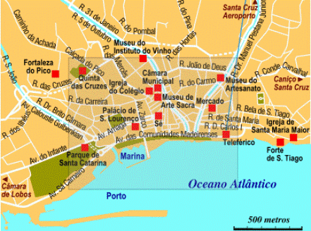 Funchal center map