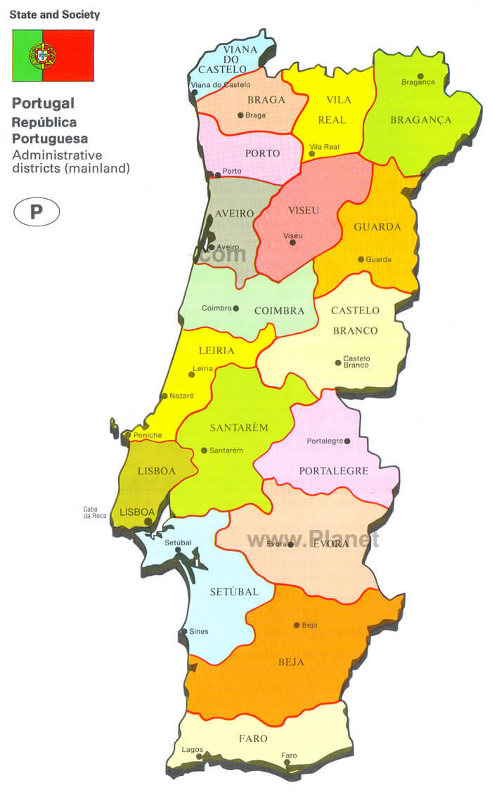 Portugal Regions Map