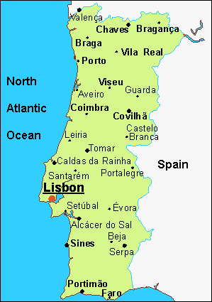 portugal cities map