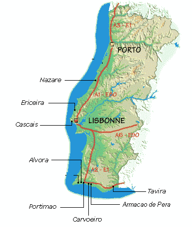 Portugal Map and Satellite Image