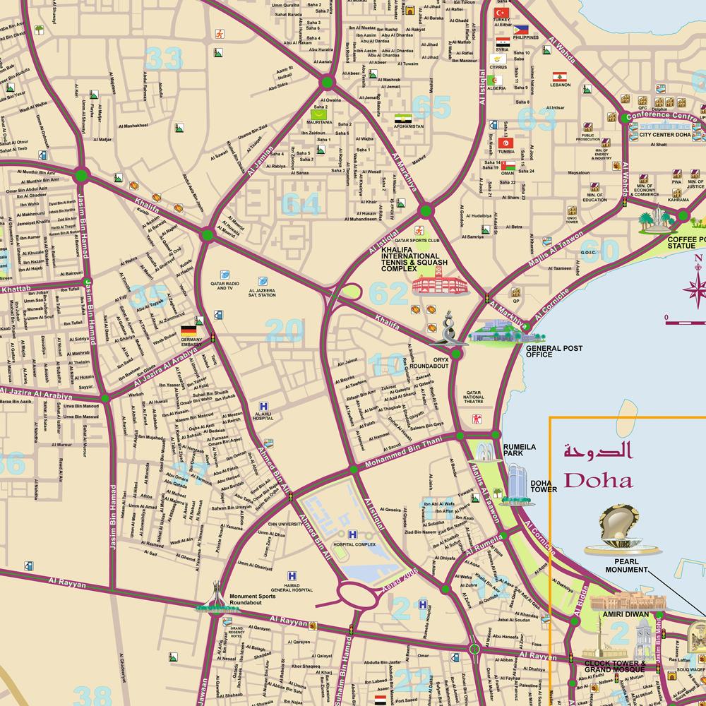 Doha Street Map 