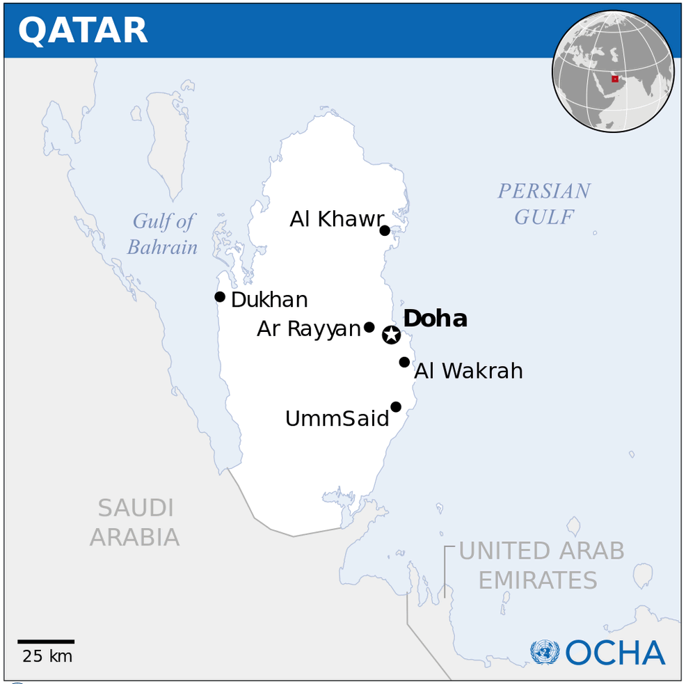 qatar location map
