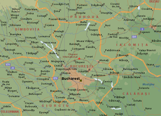 Bucharest Geographic Map